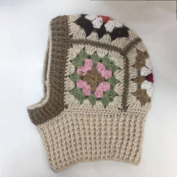 Handgjorda Virkade Mössor Stickad Pullover Mössa KAFFE Coffee