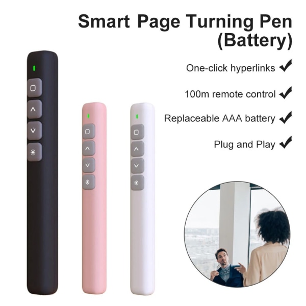 Wireless Presenter Remote Control Pen SORT black