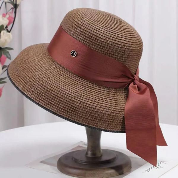 Naisten cap Rantahattu Hepburn Style Bucket Hat KHAKI KHAKI Khaki