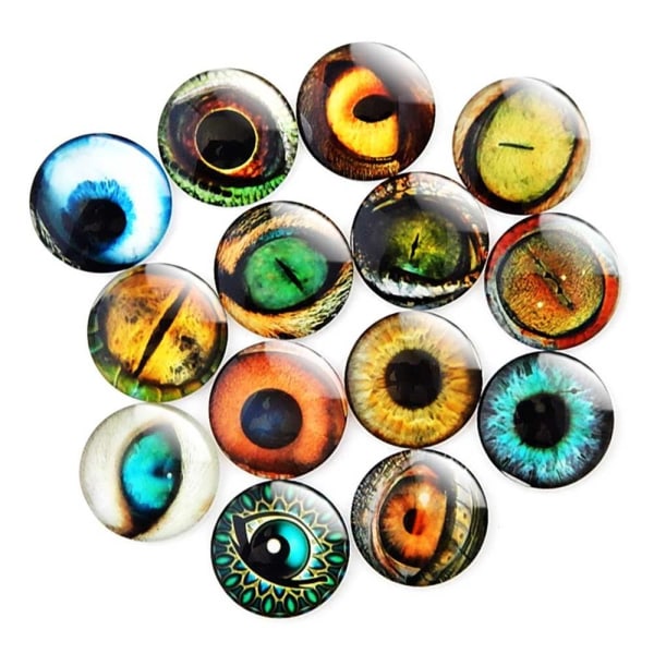 20 kpl/10 paria Silmät Askartelu Silmät Nukke kristallisilmät 8MMCOLOR 8mmColor Random
