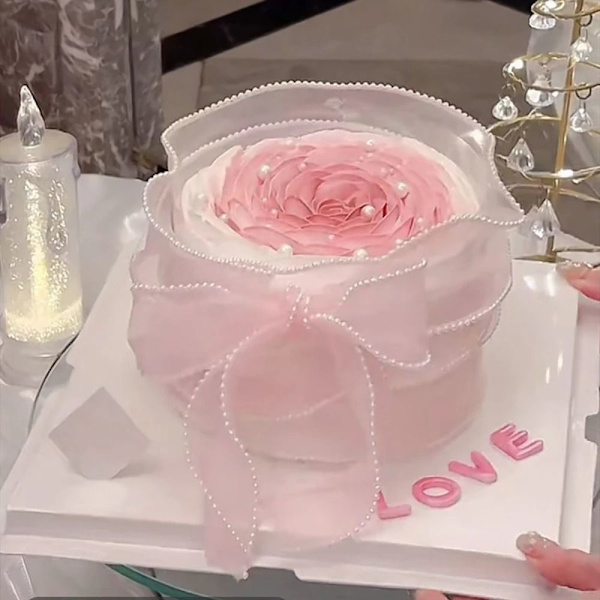 Wrapping Ribbon Pearl Fishtail sideharso VAALEEN PINKKI light pink
