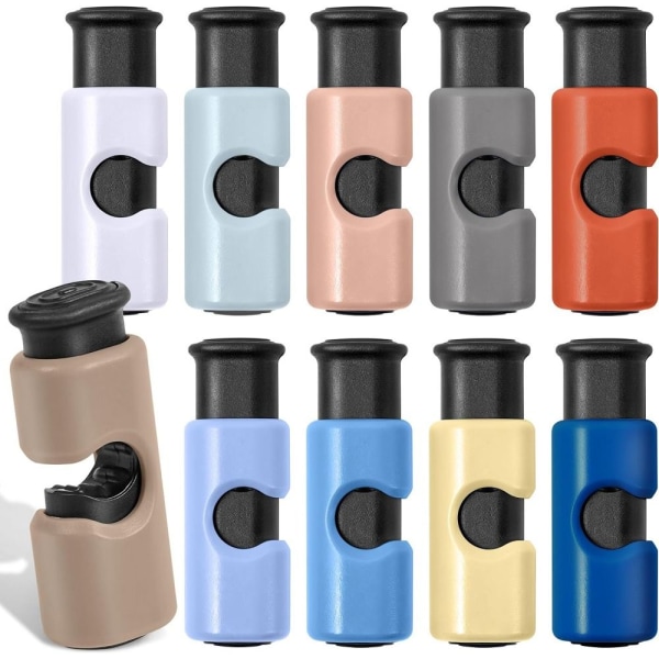 10 kpl Purista ja lukitse leipäpussin pidikkeet Suljepussin pidikkeet 10PCS - Color Random