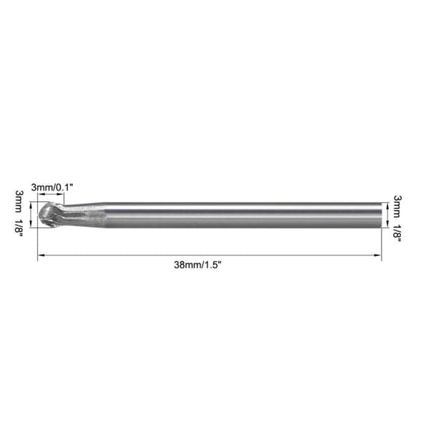 Rotasjonsfiler i wolframkarbid 1/8\" Skaft 2 STK 2 STK 2pcs