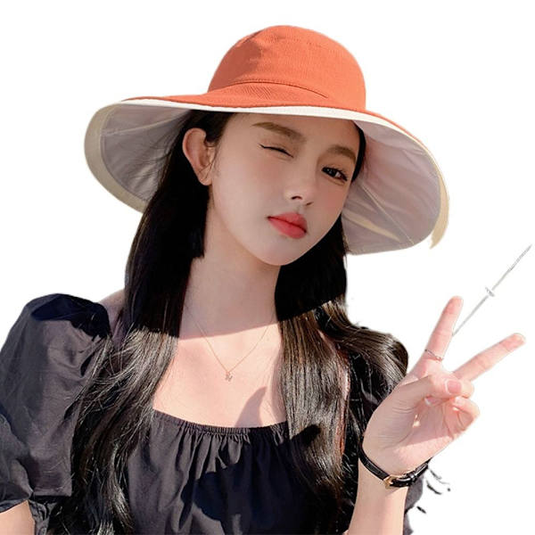 Bucket Hat Sun Cap ORANGE Orange