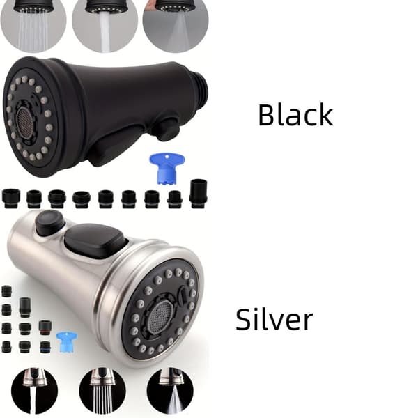 Kranlufter med sprayhode, SVART Black
