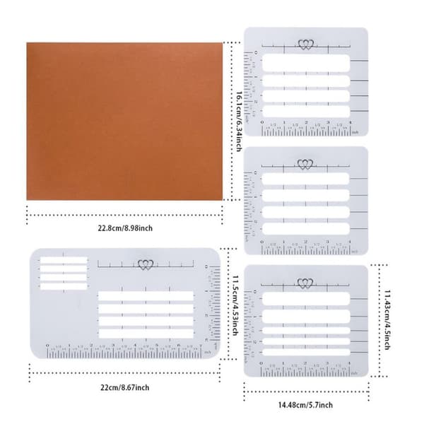 Kuvert Adressering Guide Stencil Skabeloner Lineal Guide