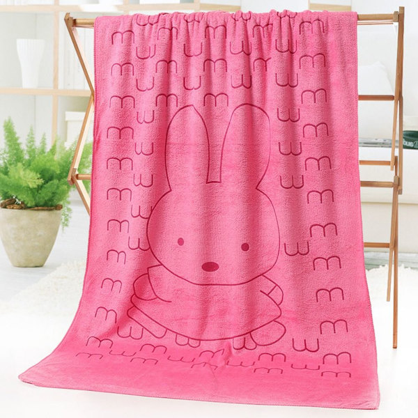 Mikrofiber Badehåndklæde Dame Badekåbe Håndklæde PINK pink