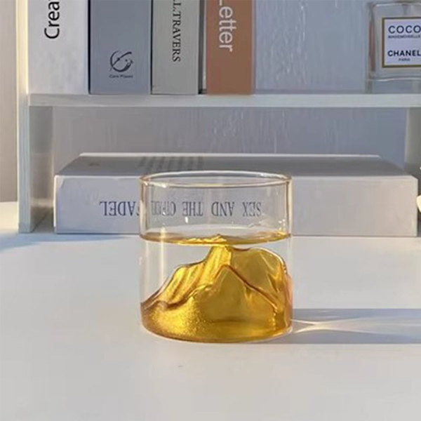 Liten Kaffekopp i glas Retro Mountain Glass S 150MLGULD GULD S 150mlgold