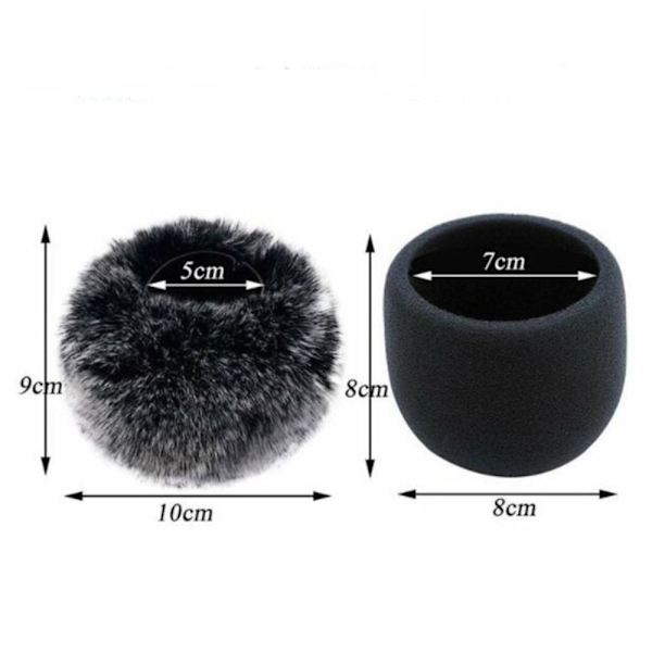 Mikrofon Cover Mic Wind Cover SVART SVAMP COVER black sponge cover-sponge cover