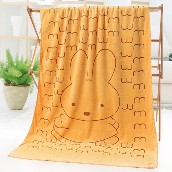 Mikrofiber Badehåndklæde Dame Badekåbe Håndklæde ORANGE orange