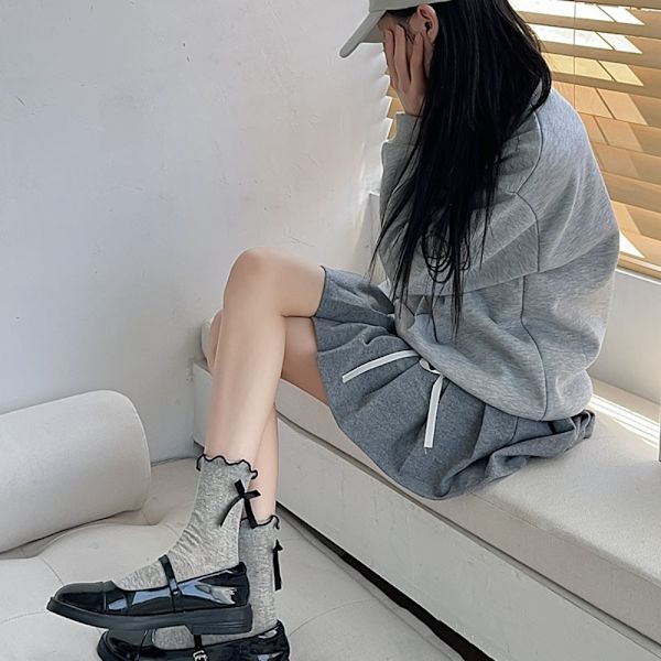 Rusetti Lolita-sukat Ohuet naisten rusetit HARMAA Grey