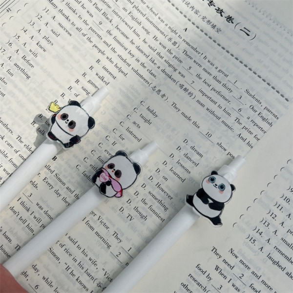 Söt Panda Press Gel Penna Rollerball Pen Söt liten Panda Press Color Random