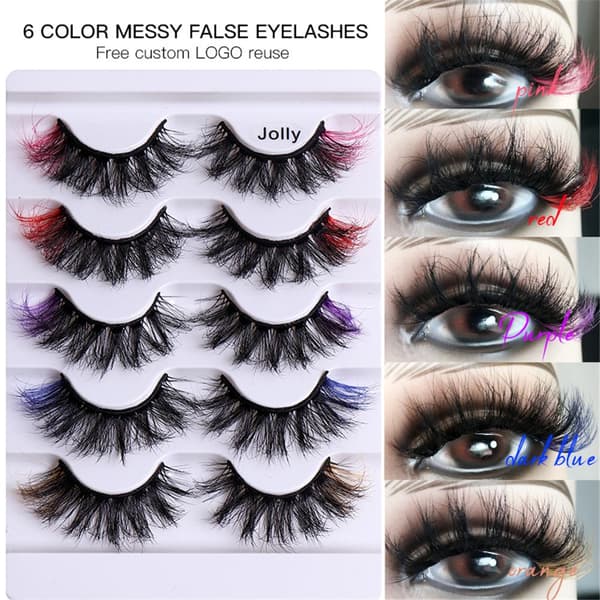 Farvede Vipper Fluffy Mink Vipper CLOVER CLOVER Clover