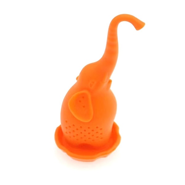 Silikon tesil Animal Tea Infuser ORANGE Orange