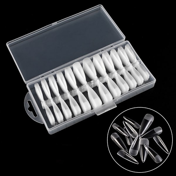 240stk False Nails Ultra Tynd STILETTO STILETTO Stiletto