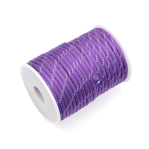 Reflekterende 550 Paracord Rope Faldskærmssnor LILLA purple