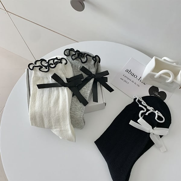 Rusetti Lolita-sukat Ohuet naisten rusetit HARMAA Grey