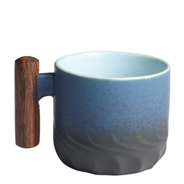 Keramisk Retro Kaffekopp Filter Te Mugg BLÅ blue