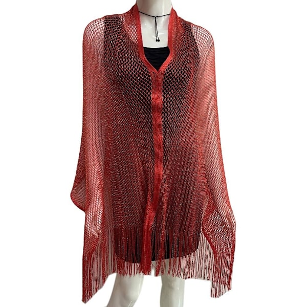 Hollow Tofs Sjal Temperament Cardigan RÖD Red