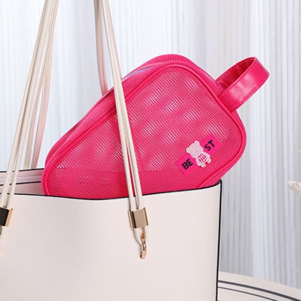 Mesh Taske Makeup Taske LILLA purple