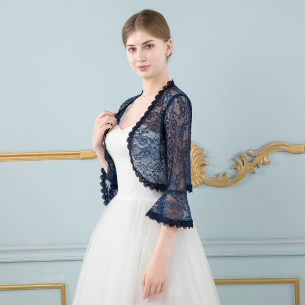 Blonde sjal Bryllup Cape SORT Black