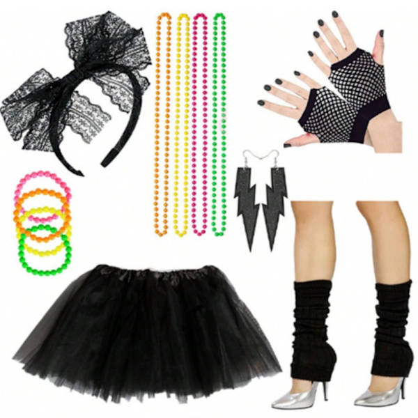 80-tals set Set SVART Black