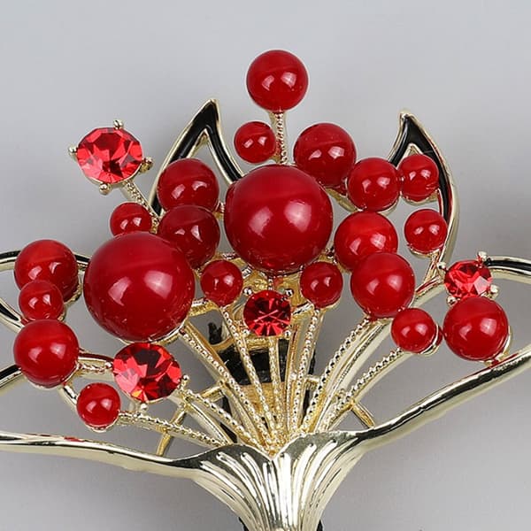 Hårklype med Rhinestone-blomst, hårknute-maker 2 2 2