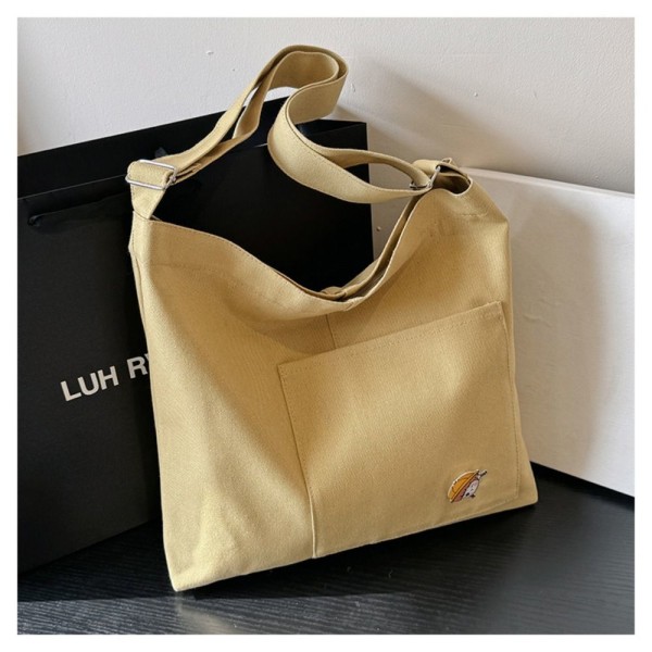Lærredsstoftasker Casual Messenger Tasker SORT black