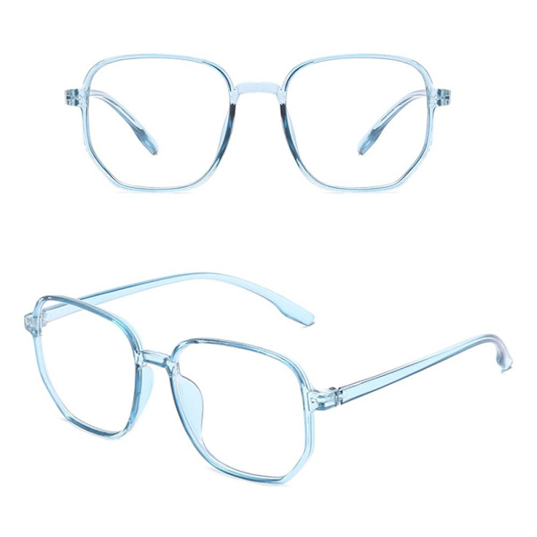 Anti-Blue Light Glasses Neliönmuotoiset silmälasit LÄPINÄKYVÄT Transparent