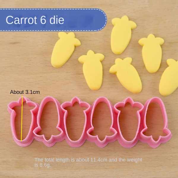 Cookie Cutters DIY Kakeform GULROT GULROT Carrot