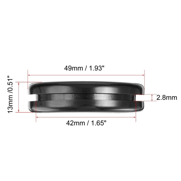 4 kpl kumiläpivienti, pyöreä kaksipuolinen kiinnike langan suojaamiseen 4PCS