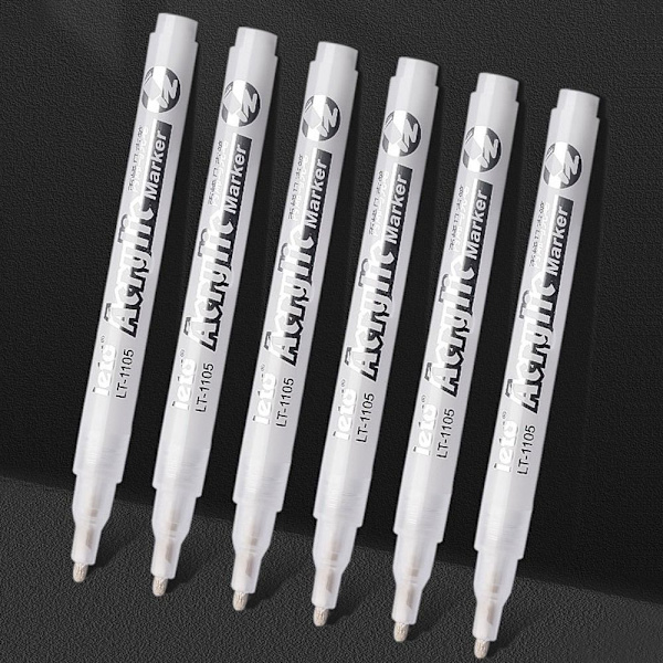 10 stk Hvide Akryl Penne Markeringspenne Graffiti Pen