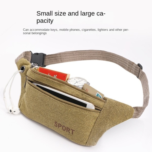 Fanny Pack Løpevesker KHAKI KHAKI Khaki