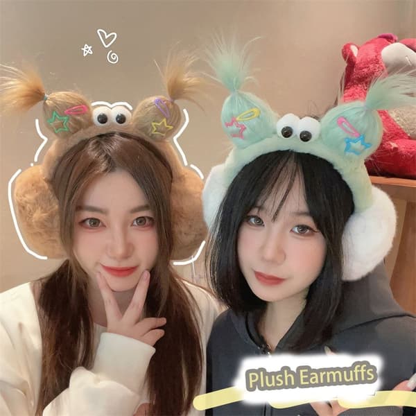 Sjove ørevarmere Søde ørekopper HVID white