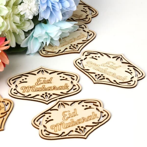 20 stk Ramadan Eid Mubarak Træpynt C-20PCS C-20PCS