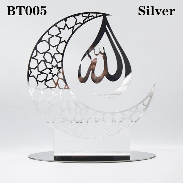 Eid Mubarak Dekoration Ramadan Ornament SILVER BT005 BT005