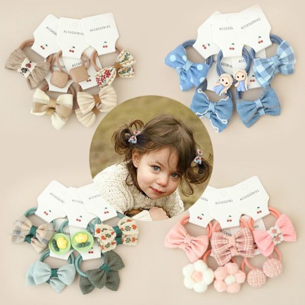 10 stk Elastisk gummibånd Hårbånd Bowknot 3 3 3