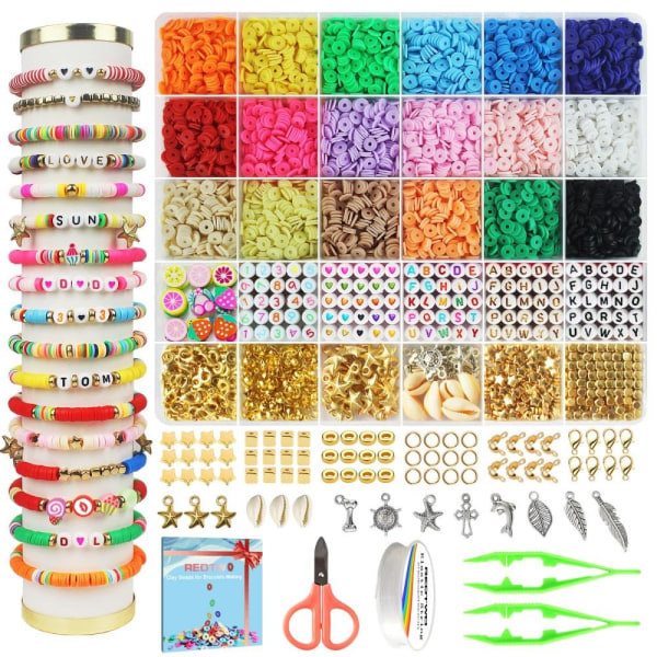 5100 Stk. Armbåndsfremstillingskit DIY Kunsthåndværk Perler Smykker 5100pcs