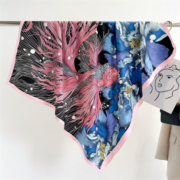 90x90cm Silk Scarf Beach Shawl 2 2 2