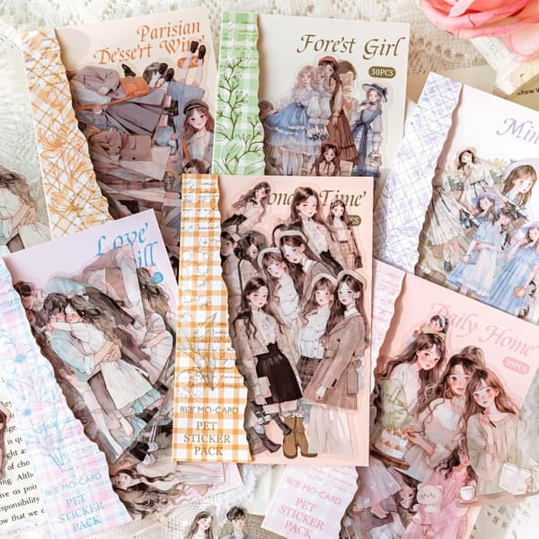 30 st Scrapbook Stickers Scrapbooking Material Etikett STIL A