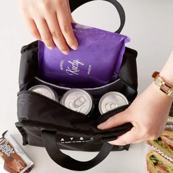 Isolerad Thermal Pouch Stripe Lunchpåse AA A