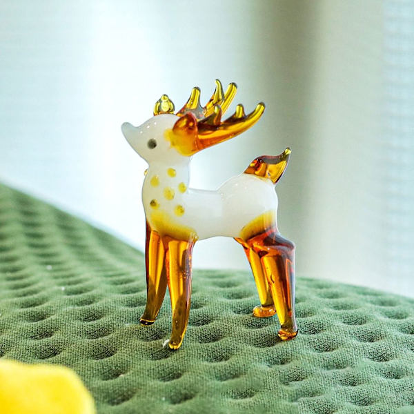 Crystal Sika Deer Ornament Heminredning och tillbehör C C C