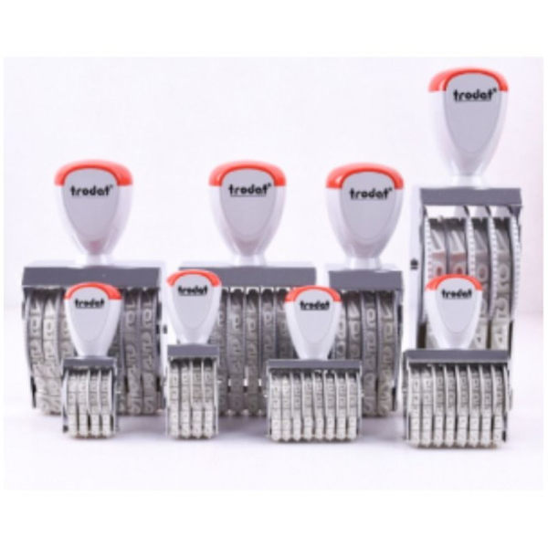 Nummerstämpel Rollerstämplar 7MM4 SIFFROR 4 SIFFROR 7mm4 digits