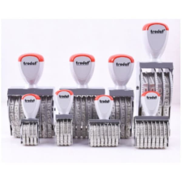 Nummerstempel Rollerstempler 7MM4 SIFFER 4 SIFFER 7mm4 digits