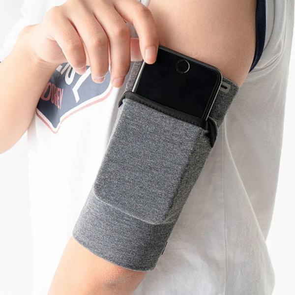 Løpe Mobiltelefon Arm Bag Outdoor Arm Bag GRÅ L gray L