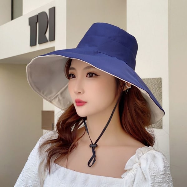 Bøttehatt Beach Cap MARINE BLÅ Navy blue