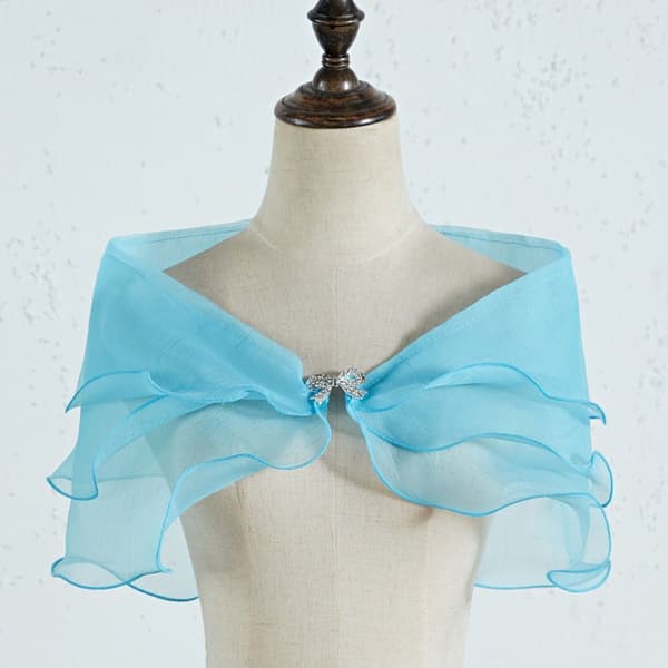 Blondesjal Bryllupskappe LYSEBLÅ Light blue