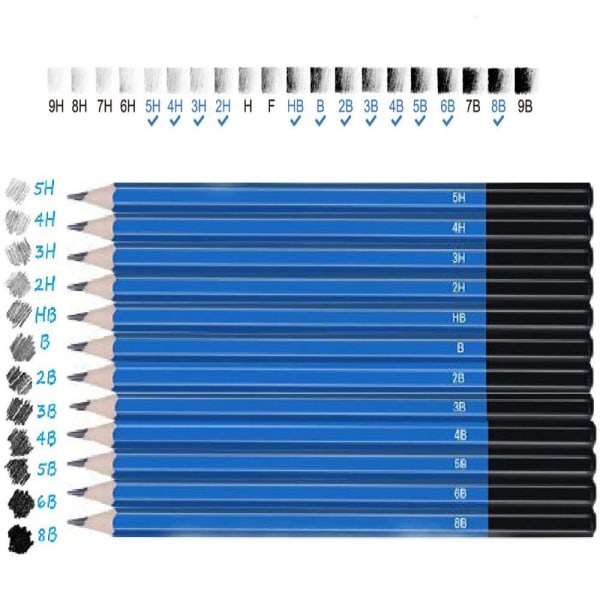 40ST Sketch Pencil Set Sketch Charcoal Pencils Ritstift