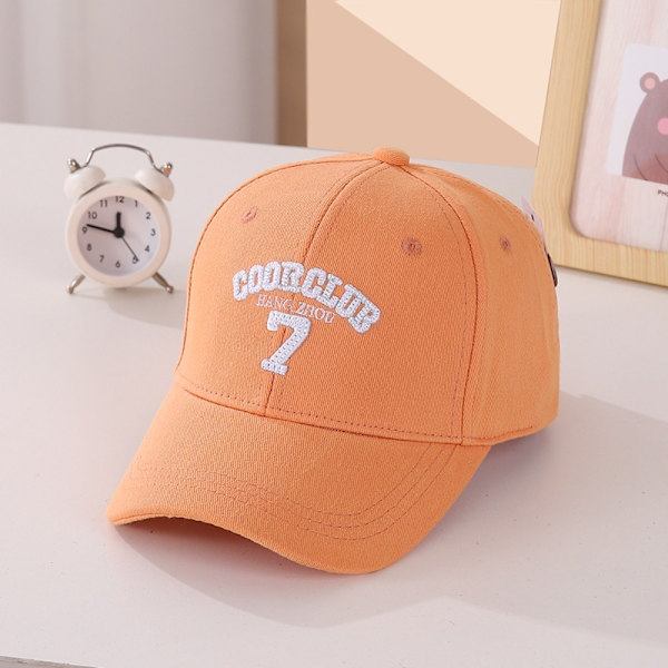 Børn Baseball Hat Minimalistisk Broderet Hat ORANGE Orange