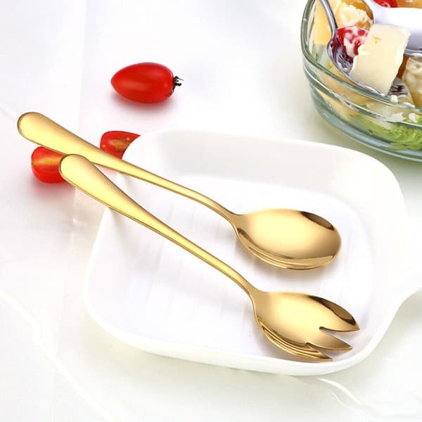 Salladssked Shara Gaffel GULD GAFFEL GAFFEL Gold Fork-Fork